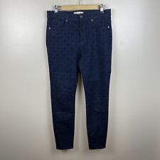 Jeans skinny Madewell 9” cintura alta tamanho 29 bolinhas flocadas jeans lavagem escura, usado comprar usado  Enviando para Brazil