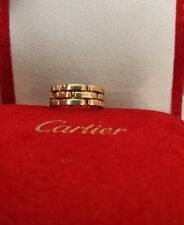 ANILLO DE ESLABÓN Cartier oro 18k y auténtico eslabón pantera 3 filas 5,75 patrimonio joyería 51 segunda mano  Embacar hacia Mexico