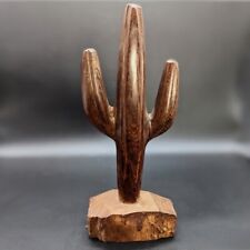 Vintage Ironwood Cactus Figurine Sculpture Carving 7" for sale  Shipping to South Africa