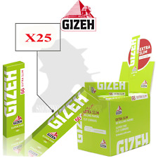 Giza Super Fine Extra Slim Short Green 25 Booklet Cards for sale  Shipping to South Africa