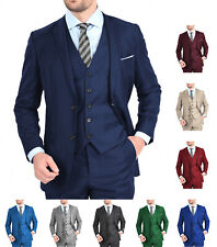 Mens 3 Piece Wedding Men Suits Tuxedos Groomsmen Blazer Vest Pants Custom Made for sale  Shipping to South Africa
