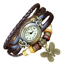Schmetterling Quarz Mode Webart Wrap-around-Leder-Armband-Frauen-Armbanduhr na sprzedaż  PL