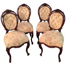 Usado, Cadeiras Q'Antique EM Louis Xvi- Ou Neo-Rokocó-Estilo de Madeira de Nogueira 19.JH comprar usado  Enviando para Brazil