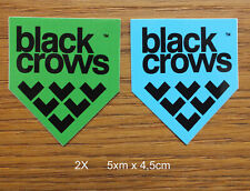 2 Adesivi Vintage Sticker Black Crows Ski Freeride Mountain Outdoor usato  Spedire a Italy