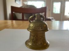 Vintage Etched Brass Bell / Sarna/India - SSS-112-4, used for sale  Shipping to South Africa