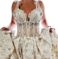 Abito da sposa vestito da sposa principessa glitter con lusso 34-42 OVP 1650 € usato  Spedire a Italy