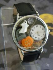 Relógio de Halloween com morcegos, rosto de abóbora brilhante no escuro e borda de fantasma comprar usado  Enviando para Brazil