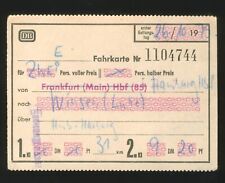 Fahrkarte fahrschein deutsche gebraucht kaufen  Kalbach,-Niedererlenbach