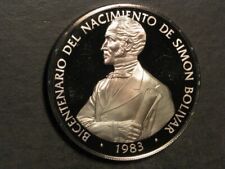 PANAMA 1983 20 Balboas Simon Bolivar Large Silver Proof - Mintage=3186 for sale  USA