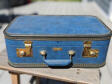 Vintage J C Higgins Fine Luggage Suitcase, MCM, Blue, 18x12x6 for sale  Shipping to South Africa