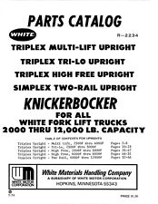Parts manual white for sale  Addison