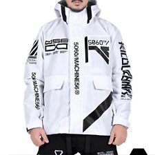 Jaqueta Parka Masculina Branca Leve com Capuz Zíper Completo Máquina56 ARK_V2/SR1F comprar usado  Enviando para Brazil