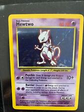 Mewtwo Base Set Holographic 10/102 Pokemon Card, used for sale  Sterling Heights