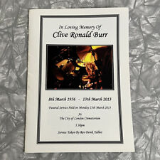 Usado, Iron Maiden Clive Burr Funeral Program Mega Raro Heavy Metal Steve Harris Promo comprar usado  Enviando para Brazil