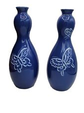 Blue vases white for sale  Janesville