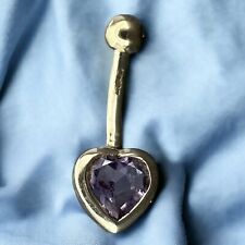 Amethyst heart belly for sale  CHESTERFIELD