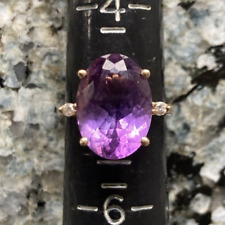 amethyst diamond ring 14k for sale  West Kingston