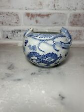 Tigela de cerâmica azul e branca chinesa vaso de plantas dragões lagartos 4,5” comprar usado  Enviando para Brazil