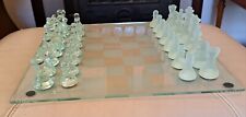 Luxury glass chess for sale  PETERBOROUGH