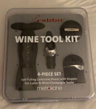 Metrokane The Original RABBIT Wine Tool Kit 4 piece Set, used for sale  Shipping to South Africa