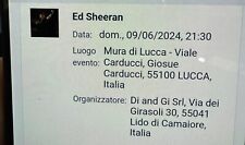Biglietti concerto sheeran usato  Roma