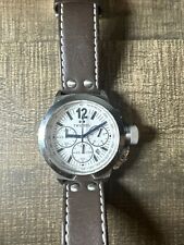 Usado, Reloj cronógrafo de acero TW para hombre necesita bate blanco plateado azul marino impermeable CE1007 segunda mano  Embacar hacia Argentina