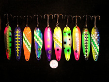 New 3 3/4" Salmon Trout Walleye Trolling Spoons Downrigger Fishing Lures, used for sale  Shipping to South Africa
