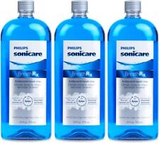 Anti-Bacterial Mouth Wash Bad Breath Rinse Care 3PK Phillips Sonicare BreathRx for sale  Shipping to South Africa