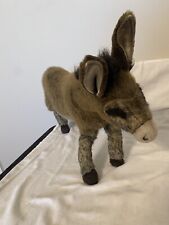 Hansa Standing Brown Posable Donkey Realistic Animal Stuffed Plush Toy  Repaired for sale  Shipping to South Africa
