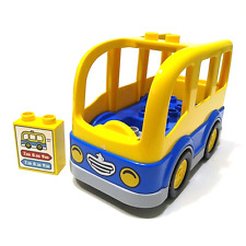 Usado, Lego DUPLO ônibus urbano/escolar amarelo/azul + bloco 2x1 tijolo comprar usado  Enviando para Brazil