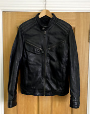 Mens black leather for sale  LEIGH-ON-SEA
