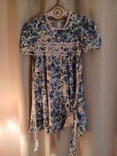 Hermoso Vestido Floral Vintage Bonnie Jean Nueva York Niñas Talla 12 Azul Rosa Encaje segunda mano  Embacar hacia Mexico