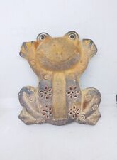 Shabby Chic Weatherworn Terracotta Frog Exterior Garden Wall Ornament, used for sale  Shipping to South Africa
