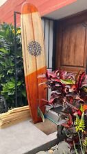 Used, 9 foot wood raft longboard painted by artist shipiba Nimia Ayahuasca art for sale  Shipping to South Africa