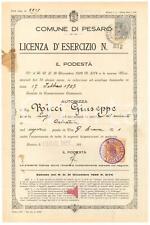 1927 pesaro licenza usato  Italia