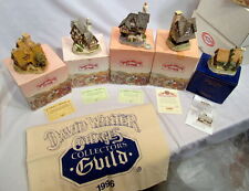 Lot of 5 DAVID WINTER COTTAGES Includes the Model Dairy with Collectors Tote Bag for sale  Shipping to South Africa