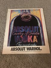 Vintage GARRAFA DE VODKA ABSOLUT WARHOL Cartaz Impressão Anúncio ANDY WARHOL ART 1990s comprar usado  Enviando para Brazil