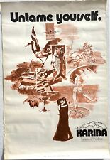Circa 1960's Original Kariba "Funspot of Rhodesia" Travel Poster - 26.5"x 39" for sale  Shipping to South Africa