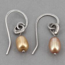 Retired Silpada Sterling Copper Colored Freshwater Pearl Dangle Earrings W1431 for sale  Shipping to Canada