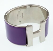 Hermes Clic Clac Violet Extra Large Bracelet Joli d'occasion  Expédié en France