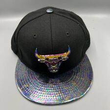 Chicago Bulls Hat Men Medium-Large Metal Logo 9Fifty New Era NBA Snap Back Cap for sale  Shipping to South Africa