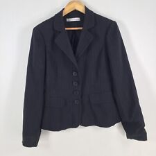 Jaqueta blazer feminina basca tamanho 14 preta listrada escritório corporativo 074756 comprar usado  Enviando para Brazil