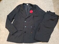 Spirit Roaring 1920s Gangster Mobster Pin Stripe Suit Mens Sz M Double Breasted , used for sale  Shipping to South Africa