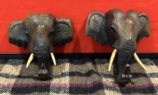 Elephant head wooden for sale  Shipping to Ireland