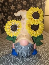 Ceramic sunflowers gnome for sale  Emmetsburg
