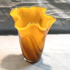 Handkerchief vase yellow for sale  Boerne