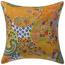 Usado, Funda de almohada hecha a mano cachemira Kantha decoración coche sofá funda cojín 16 x 16 in segunda mano  Embacar hacia Argentina