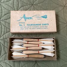 Apex No. 1 Juego de 6 dardos de madera de torneo vintage, usado segunda mano  Embacar hacia Argentina