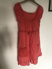 Coral linen dress for sale  BEDFORD