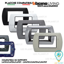 Placche Bticino LIVING LIGHT Placchette Compatibili Placca 3 4 7 moduli + colori usato  Giugliano In Campania